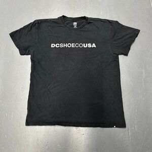 Vintage Y2K DC shoes spell out graphic skater tee shirt tshirt Size XL